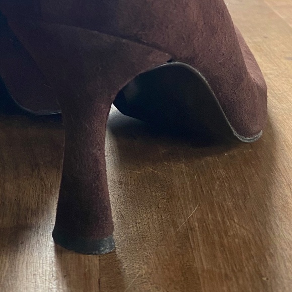 Vintage Stuart Weitzman Shoes Brown Suede Heels Made in Spain Size 9.5 - Picture 2 of 6